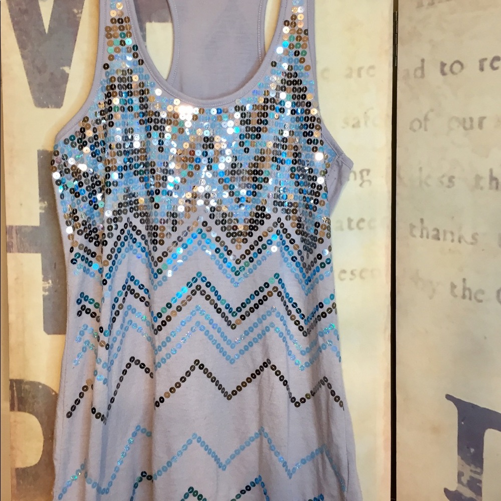 Almost Famous sequin tank top